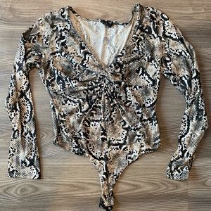 Free Press Animal Print Body Suit